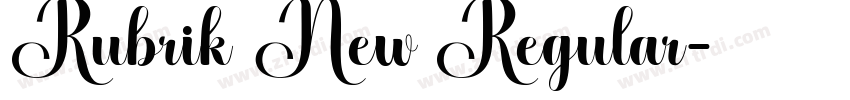 Rubrik New Regular字体转换